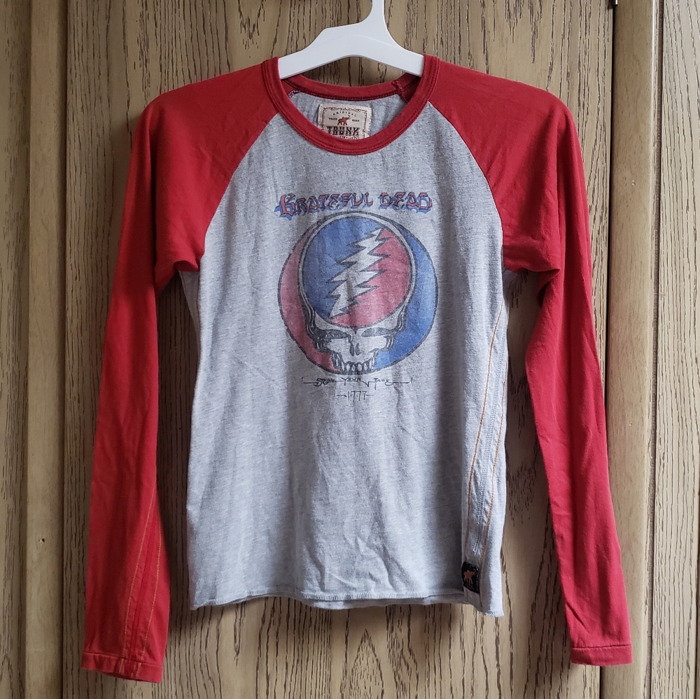 Vintage TRUNK LTD Grateful Dead Baseball Shirt Steal Your Face Skull 1977 Med/2